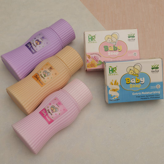 HR Herbals Baby Care – Gentle Herbal Soap & Powder for Your Little One